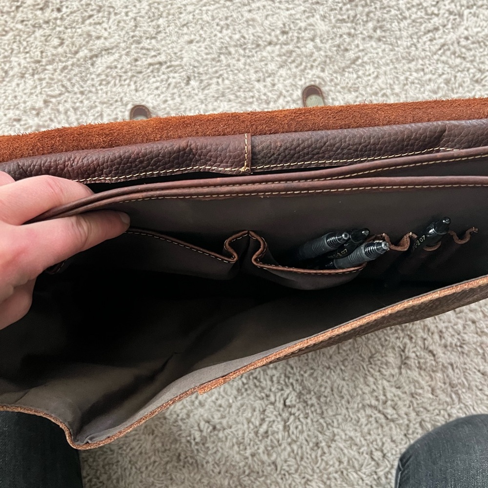 Leather Computer Bag - Picture 2 of 7